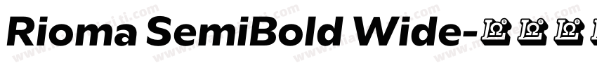 Rioma SemiBold Wide字体转换